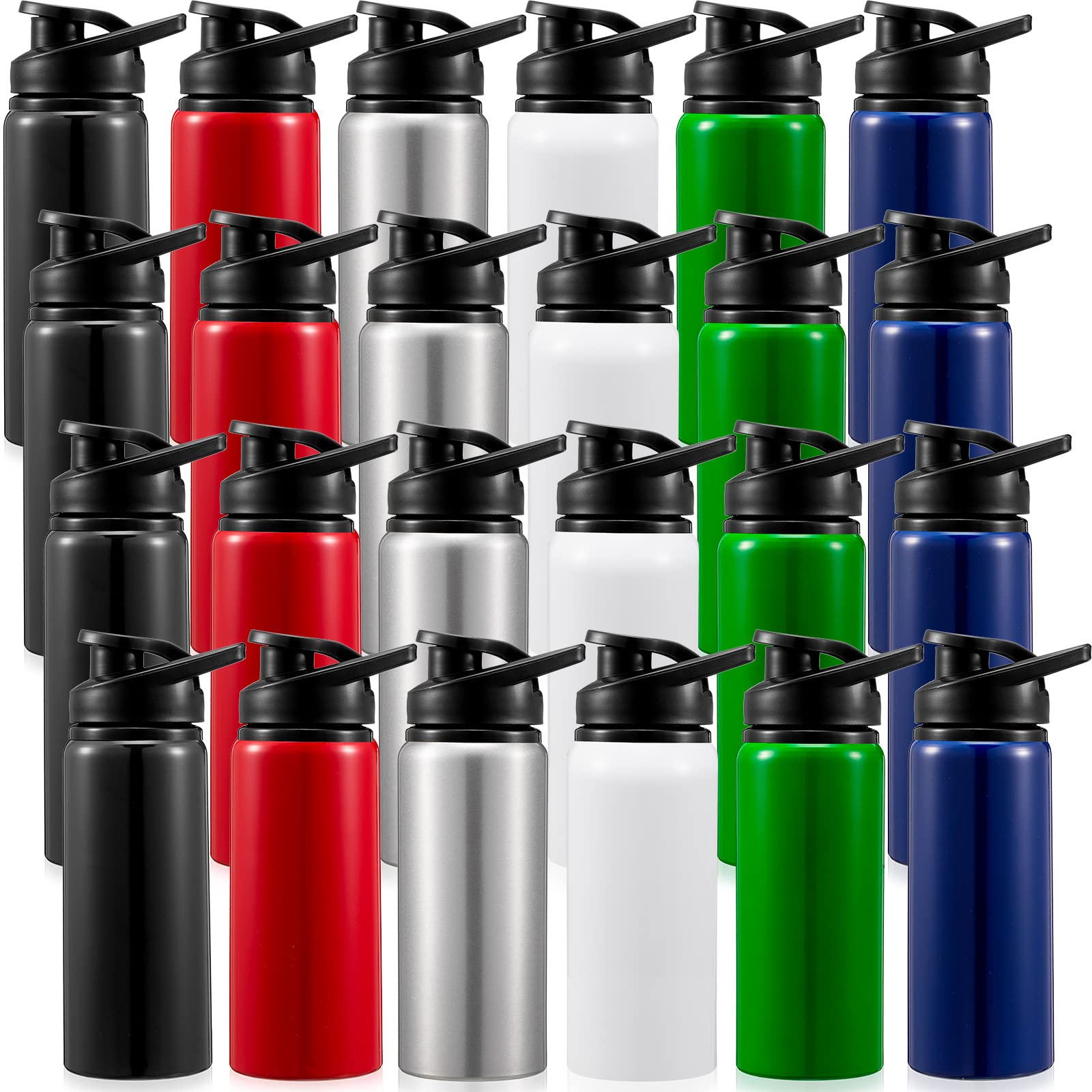 Foaincore 24 Pack Bulk Water Bottles 17 oz Aluminum Reusable Sports Bottles, Employee Appreciation Gifts for Team, Coworker, Staff, Office, Christian