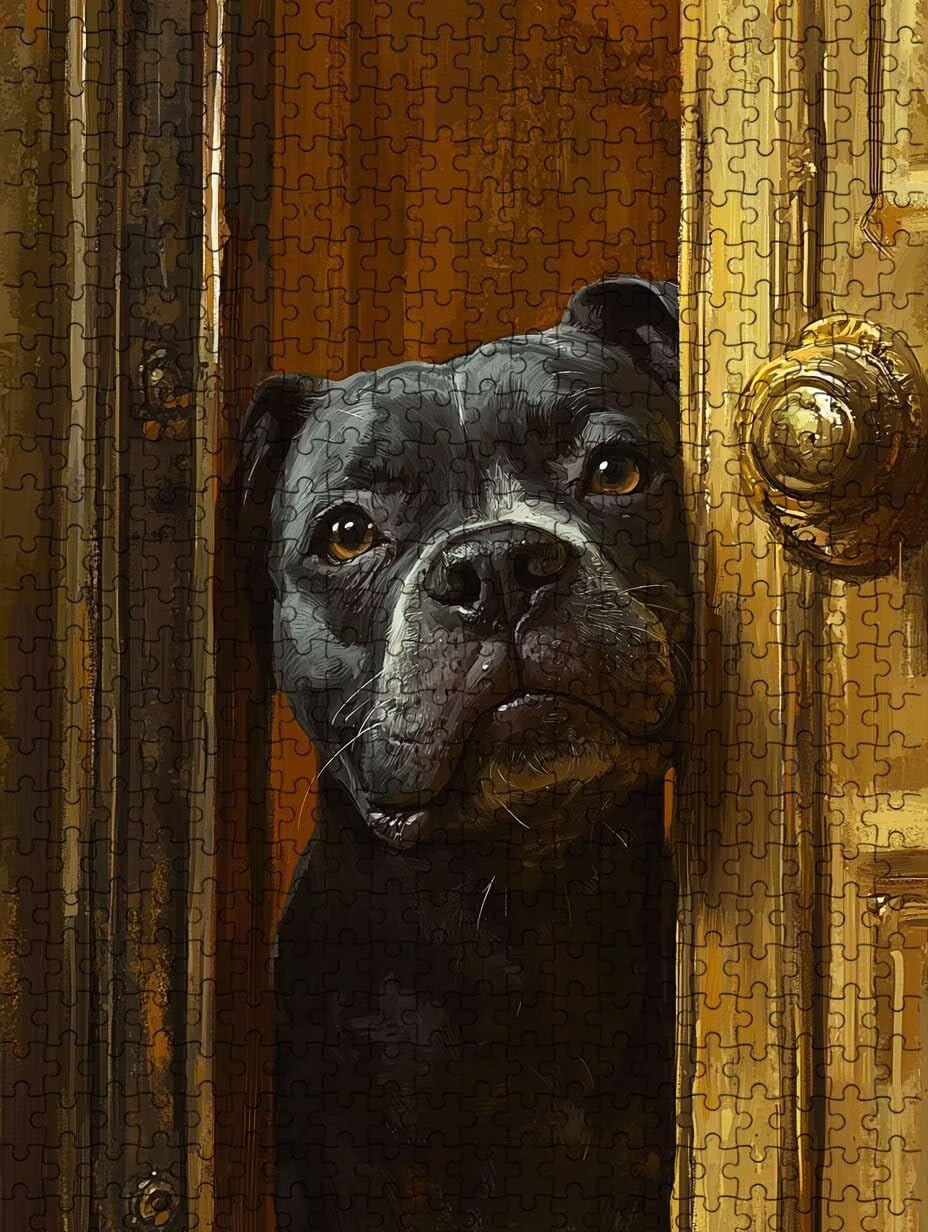 Puzzle 6000 Pezzi Cucciolo Nero 3D Puzzle per Adulti Impegnativo, Educa Puzzles Artistico, Divertente E Stimolante Puzzles Decorativo per La Famiglia, Regalo e Decorazione Pareti BXHZW6-348
