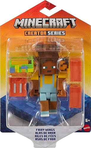 Miniatura 6 de Minecraft Creator Series Figura de alas de hada, juguete de construcción coleccionable, figura de acción de 3.25 pulgadas con accesorios, regalo