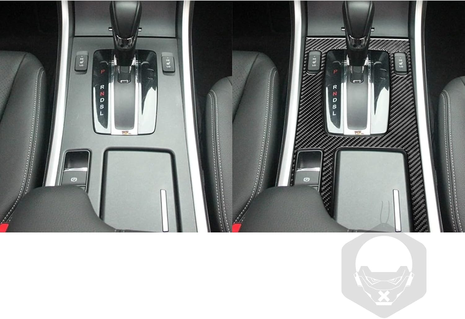 Gear Shift Knob Cover Trim Compatible with Honda Accord 9th Gen 2013 2014 2015 2016 2017 Accessories Carbon Fiber Interior Stickers Type-A