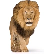 3FT Lion Cardboard Cutout Life-Size Animal Cutout Realistic Safari Jungle Photo Booth Prop Decor for Parties, Zoo-Themed Events, Classrooms, Birthday Decoration Supplies 20.87 x 35.43 Inches