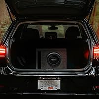Vista 5 de QPower - Caja de subwoofer de audio para automóvil con diseño ventilado, se adapta a la mayoría de subwoofers de 12 pulgadas, carcasa de MDF