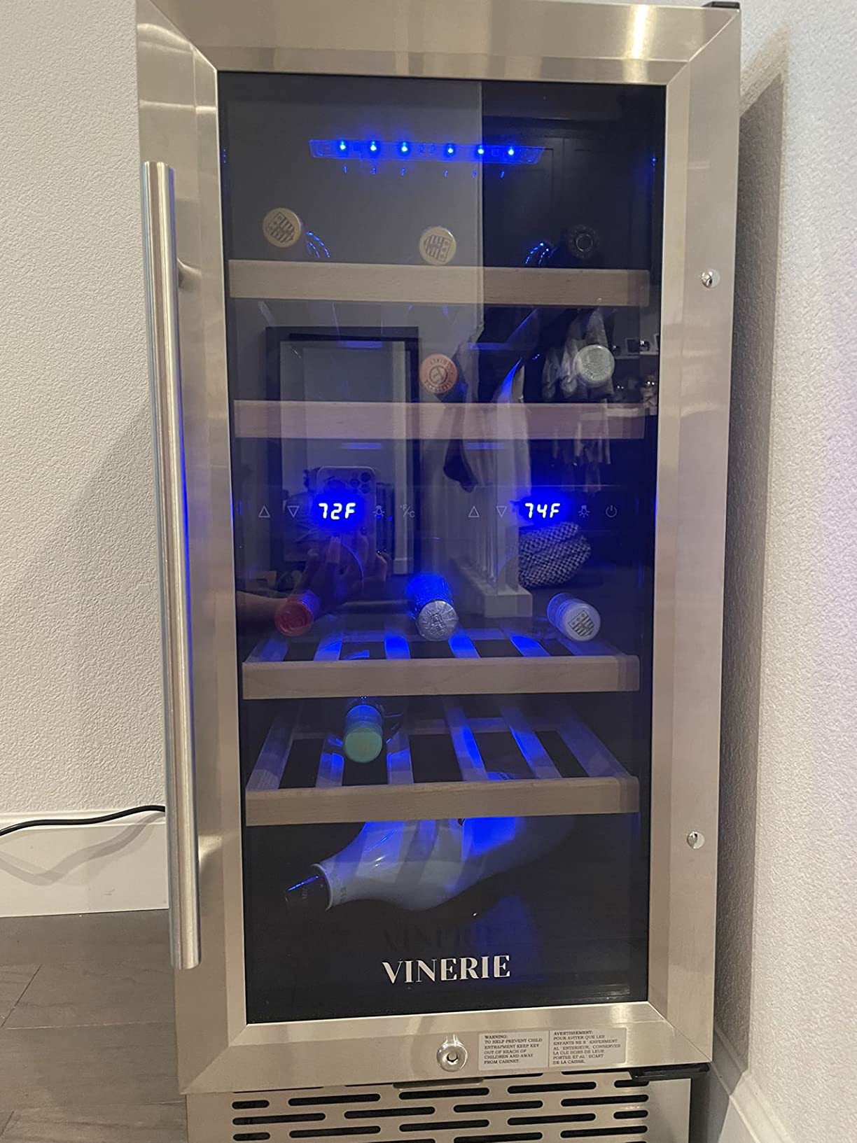 75/mo Finance VINERIE Premium 24 Inch Wine Cooler Refrigerators, 46