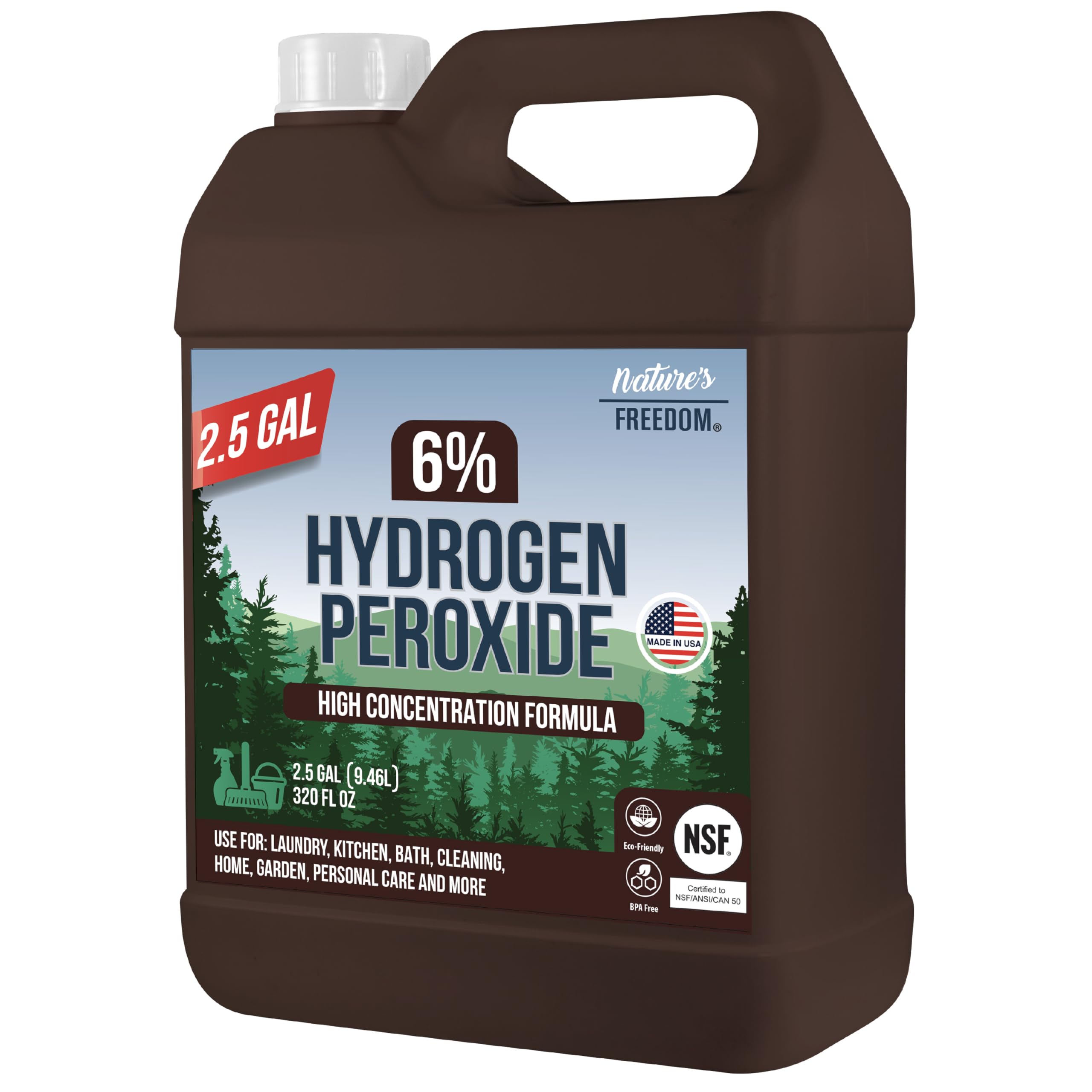 Amazon.com: Nature's Freedom Hydrogen Peroxide 6% Concentrate
