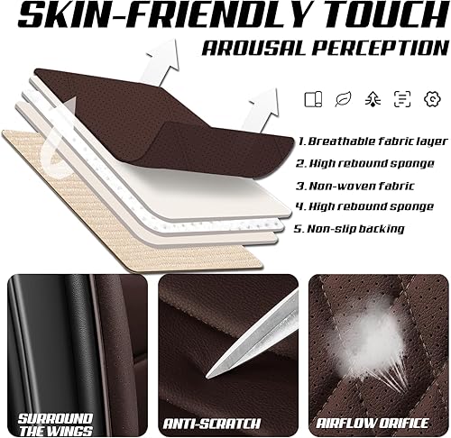 Miniatura 5 de Fundas de asiento de cuero para Nissan Murano 2003-2026, Protectores de asiento compatibles con airbag, Fundas de asiento automotrices impermeables