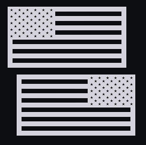 Miniatura 7 de Juego de calcomanías troqueladas de la bandera estadounidense patriótica de Estados Unidos  Par de calcomanías orientadas a izquierda y derecha  3.6