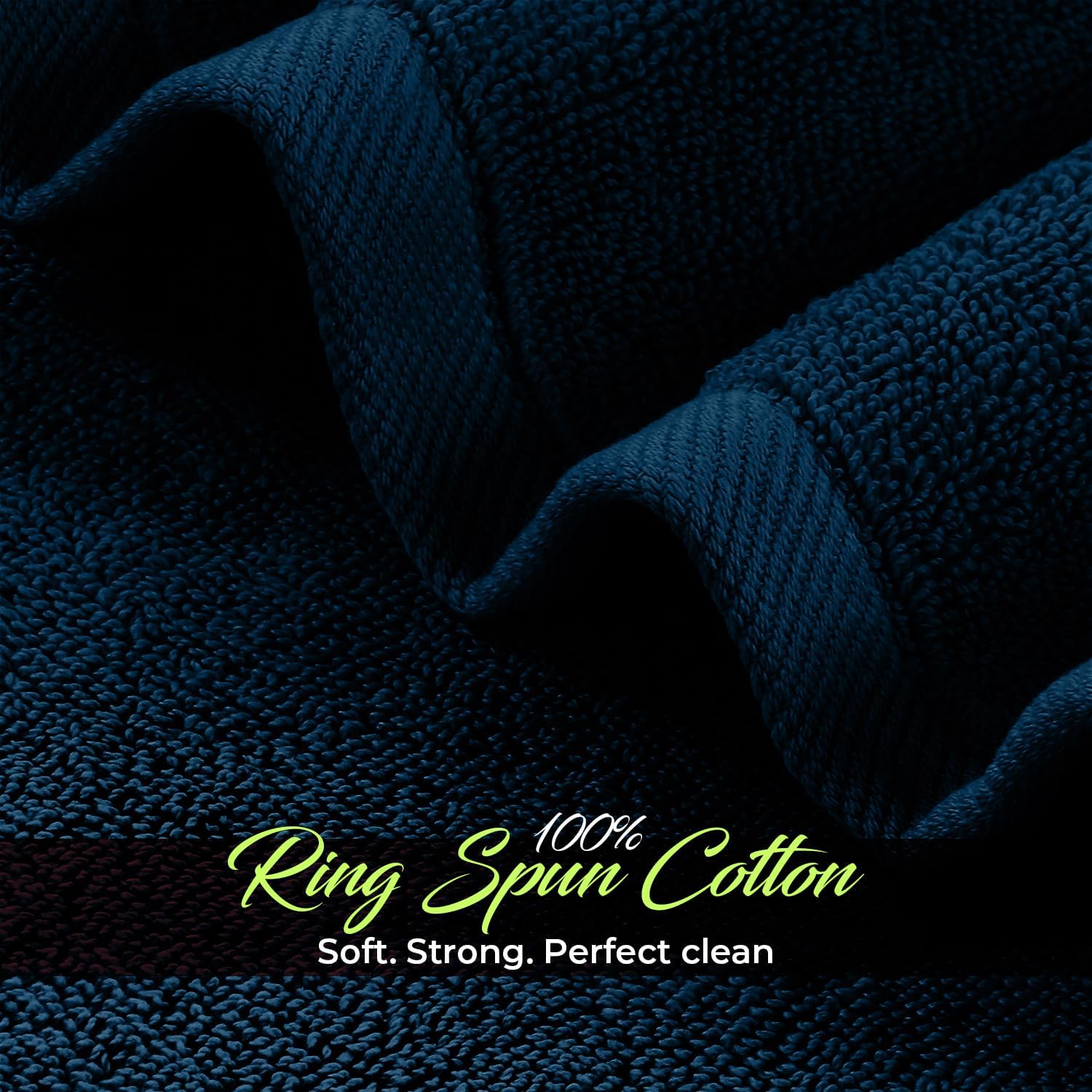 RIVERSIDE 60-Pack Cotton Washcloths – Soft & Absorbent Face Towels, 12x12 Inches – Multipurpose Wash Cloths for Bath, Gym, Spa & Kitchen