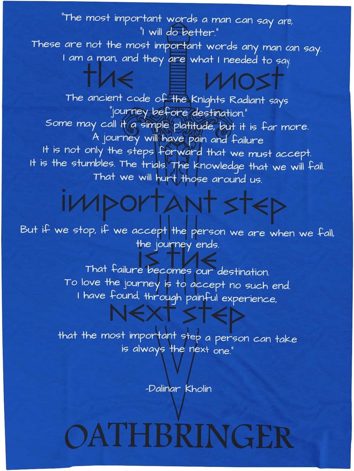 Stormlight Archive, Oathbringer Blanket, Cosmere Merch, Book Lover Gift, Next Step, Literary Blanket, Stormlight Archive Gift