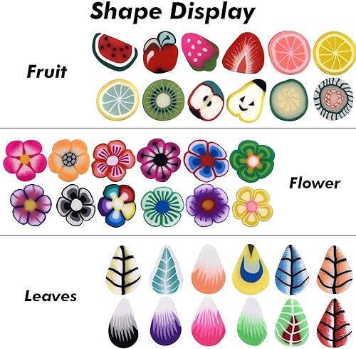 Miniatura 2 de SEVENWELL 36 piezas de cuentas de flores de frutas pequeñas en 3D, confeti de resina para slime, manualidades de bricolaje, arte de uñas, molde de