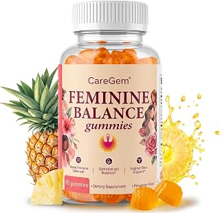 Feminine Probiotics Gummies – pH Balance for Women & Vaginal Health – Pineapple Probiotics with Bacillus Coagulans – Odor Control & Flora Support – 60 Gummies