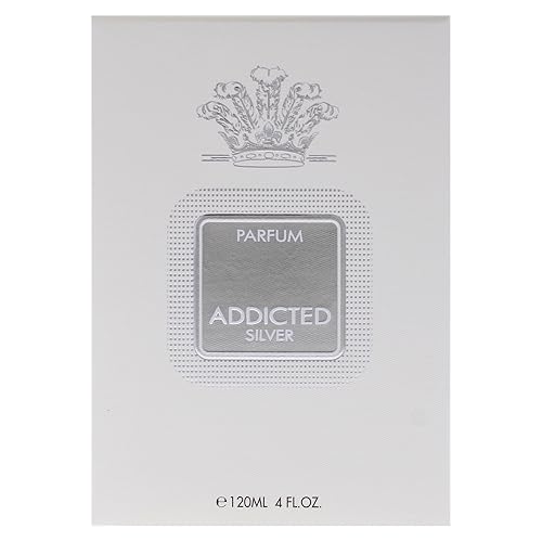 Miniatura 5 de HAMIDI Addicted Silver Parfum 4.1 fl oz 4 FL.OZ, fragancia de larga duración, perfume para hombres