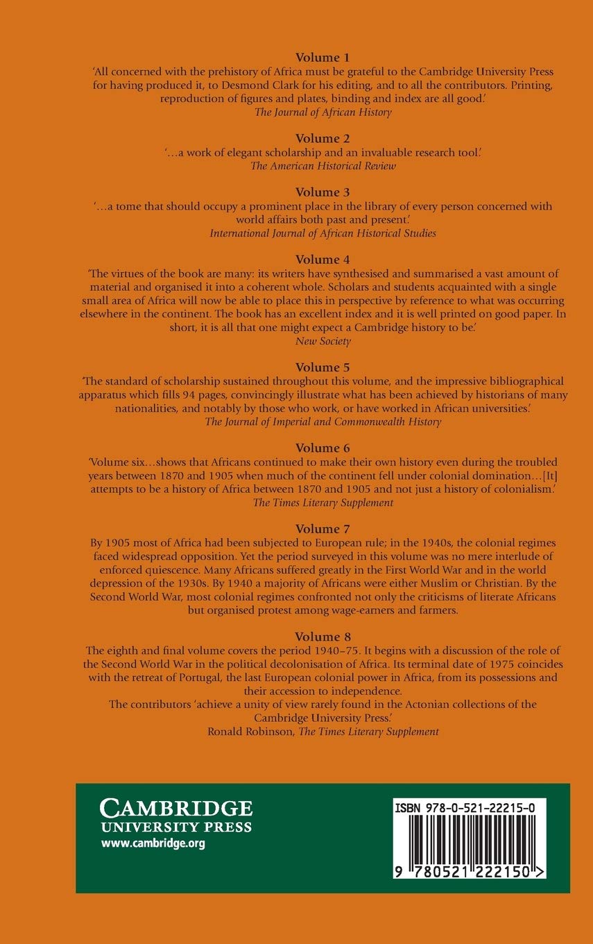 The Cambridge History of Africa: Volume 1
