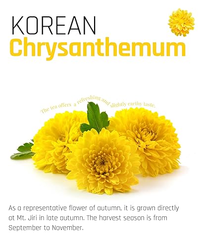 Miniatura 4 de SSANGGYE Té floral de crisantemo 0.7oz. 0.71 oz (0.02 oz x 40 bolsas de té) Té de hierbas Flor Dulce Sabor Suave Hecho en Corea