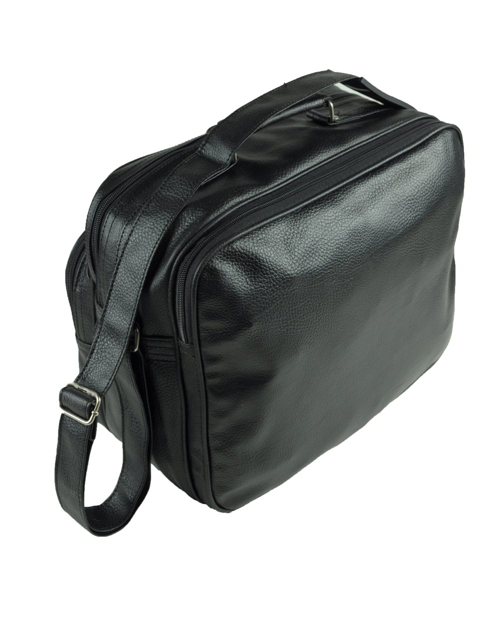 Stabile Arbeitstasche Flugumhänger Flugbegleiter Umhängetasche Messenger Bag schwarz Querformat
