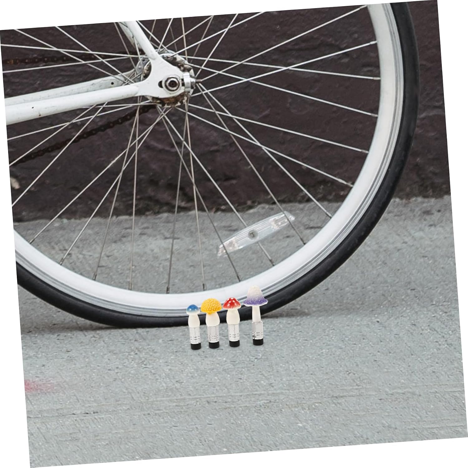 Mushroom Tire Valve Caps 4 pcs Cute Tire Stem Caps Decorative Wheel Covers for and Valves Funny Valve Covers for Cars Motorcycles Trucks Bicycles image 4