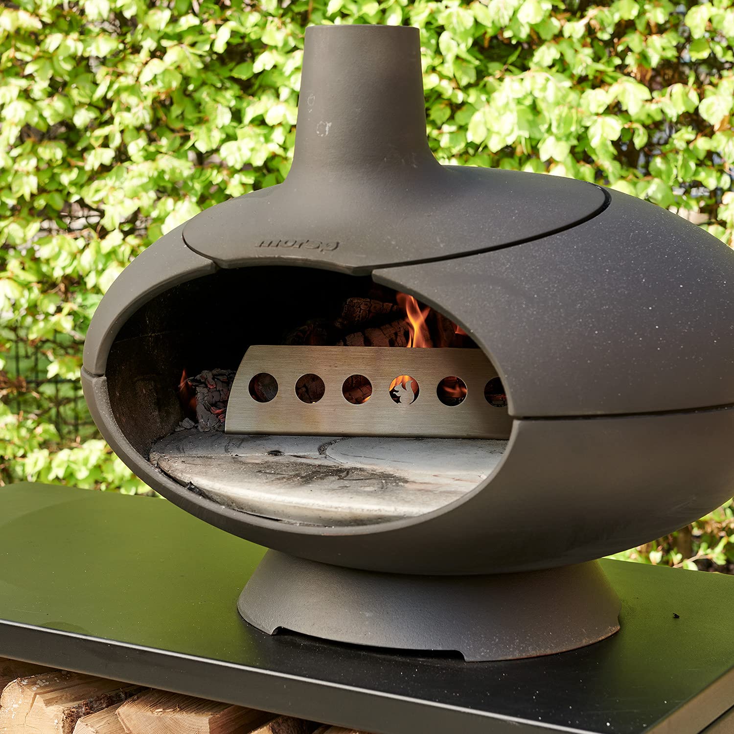 Morsø Fire Divider – Grille de four en acier robuste pour four à pizza et four Forno – Design épuré – 40 cm de large