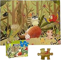 Vista 14 de Rompecabezas de piso jumbo para niños, rompecabezas grandes de 35 piezas para niños de 3 a 5 años, juguetes de aprendizaje y educación preescolar