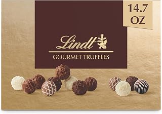 Lindt Gourmet Assorted Chocolate Truffles Gift Box, 14.7 oz (26 Pc) - 6 Premium Flavors for Mother's Day or Christmas