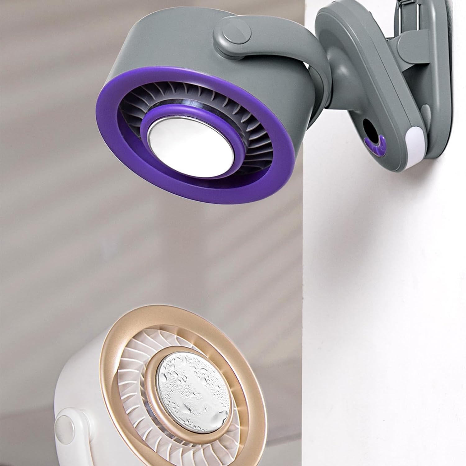 Oscillating Cooling Fan with Desktop Stand, Deepspacepurple | Flexible Daily for Dorm Kitchen Bedside Spaces
