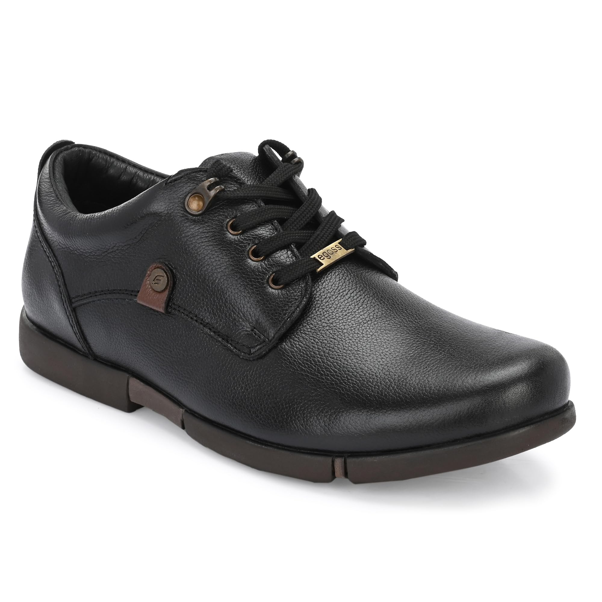 egoss Genuine Leather Derby Casual Shoes for Men (Black-8)-GS-921 (B0CW9S87FT) Amazon Price History, Amazon Price Tracker