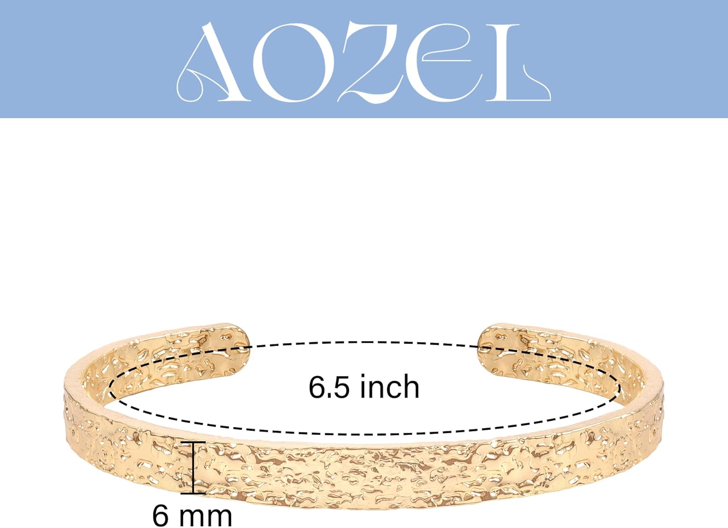 Gold Bangle Cuff Bracelets for Women Trendy Chunky Adjustable Twist Love Textured Bracelet Jewelry Gifts - Image 4