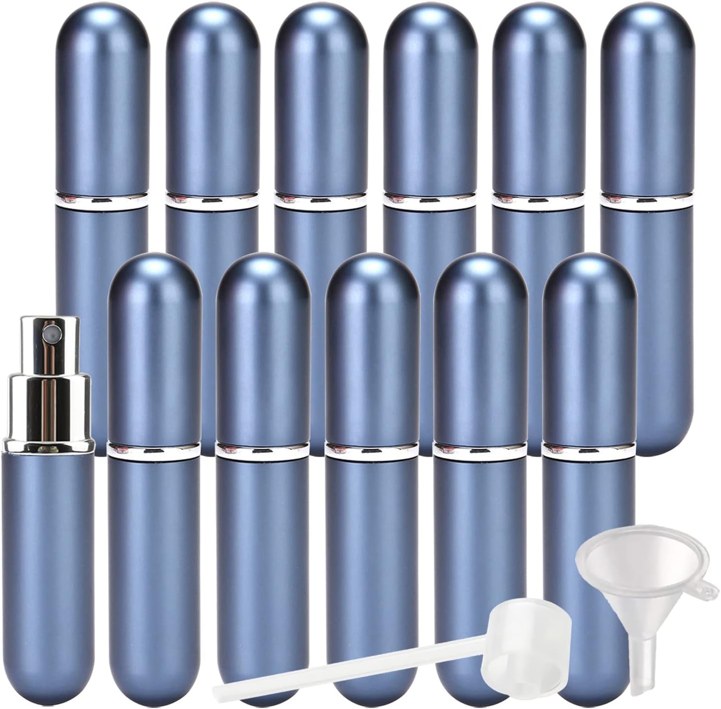Druppelflesje, glazen druppelflesje, Pack of 48,Mini 5ml Empty Red Aluminium Round Perfume Bottle,Glass Perfume Atomiser Refillable,Travel Size Portable Atomiser Spray,Cologne Dispenser for Women and