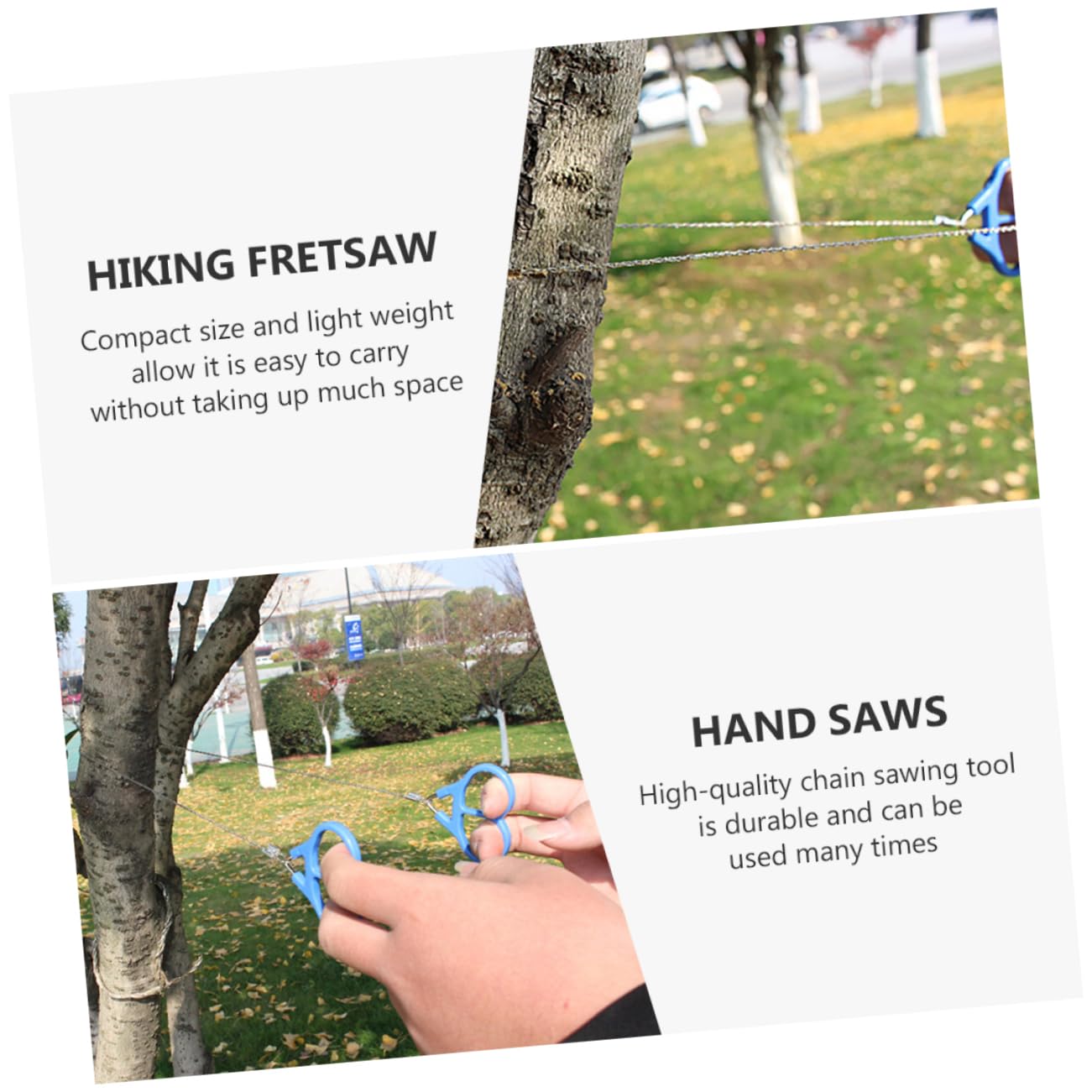 BESPORTBLE Manual Chain Saws Portable Saw Loop Stainless Steel Fretsaw for Camping