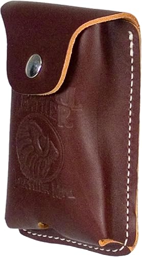 Occidental Leather Estuche para calculadora de construcción con clip - Café - Fabricado en Estados Unidos