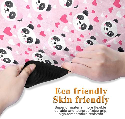 Miniatura 3 de Pandas Pink Hearts Yoga Mat Non Slip Thick Kids Eco Friendly Rubber Workout Foldable Yoga Mat Women Exercise