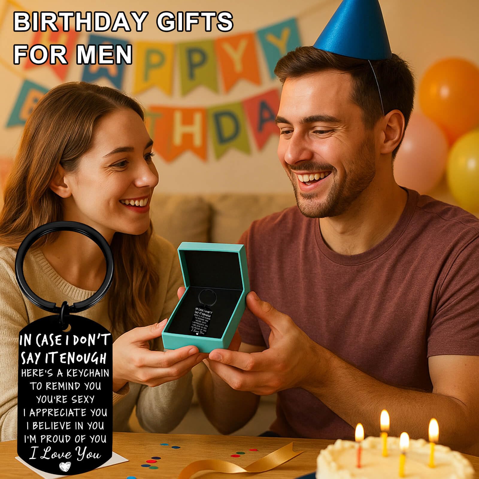 Coolvy Valentines Day Gifts for Him Drive Safe Keychains for Boyfriend Husband Birthday Anniversary Christmas Gifts From Wife