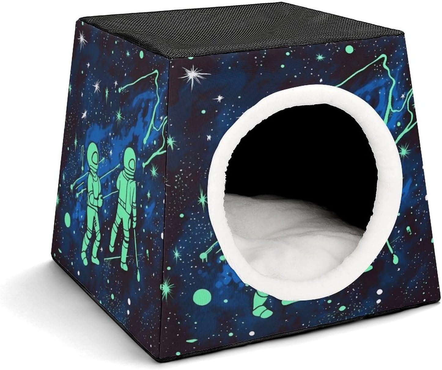 Pet Sleeping Nest Bed, Glow in The Dark Printed Dog House Cat Nest, Winter Pet House are Suitable for Most Cats, Dogs, and Other Small Pets