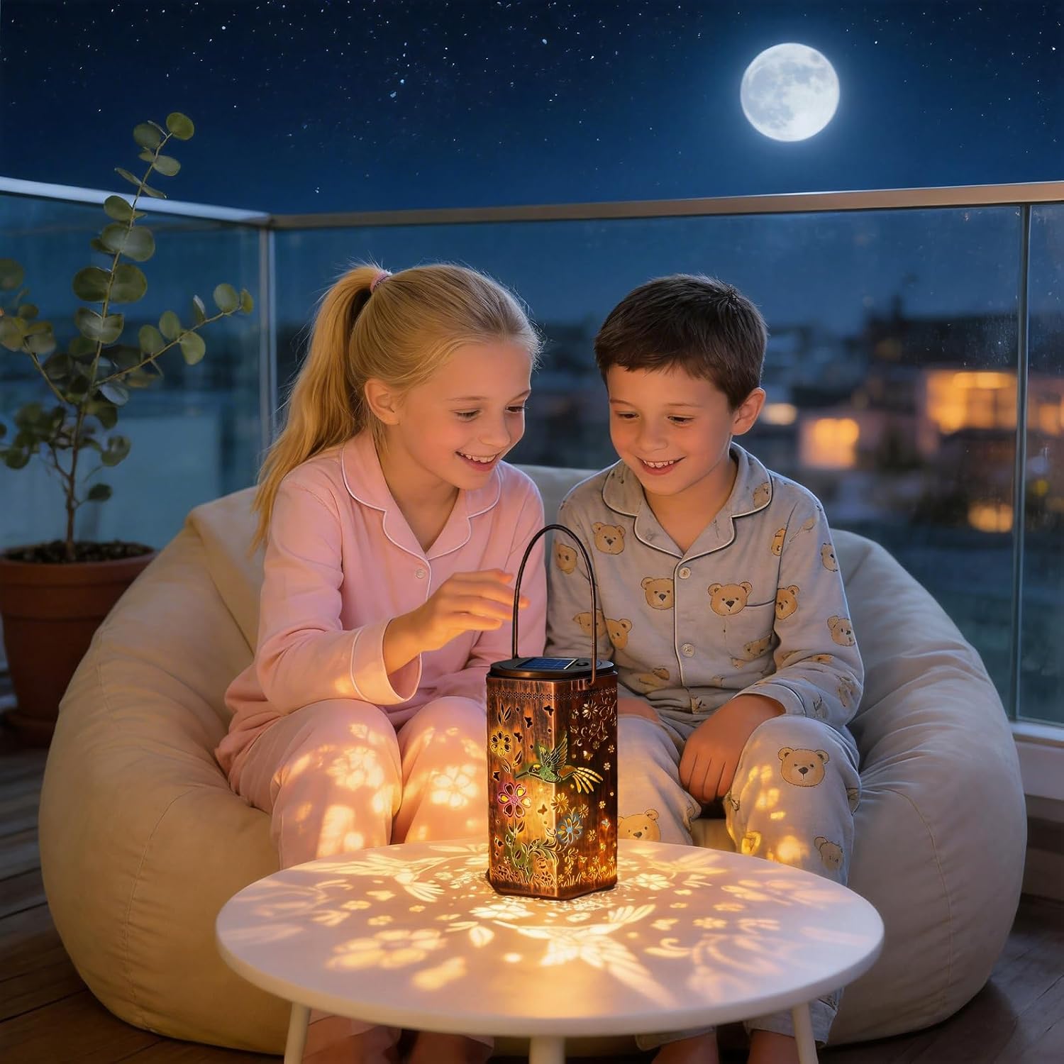 Solar Lanterns Outdoor Waterproof Hummingbird Elegant Garden Decor Birthday Gifts for Metal Hanging Solar Lights Decorations Outside for Backyard, Patio, Lawn, Porch