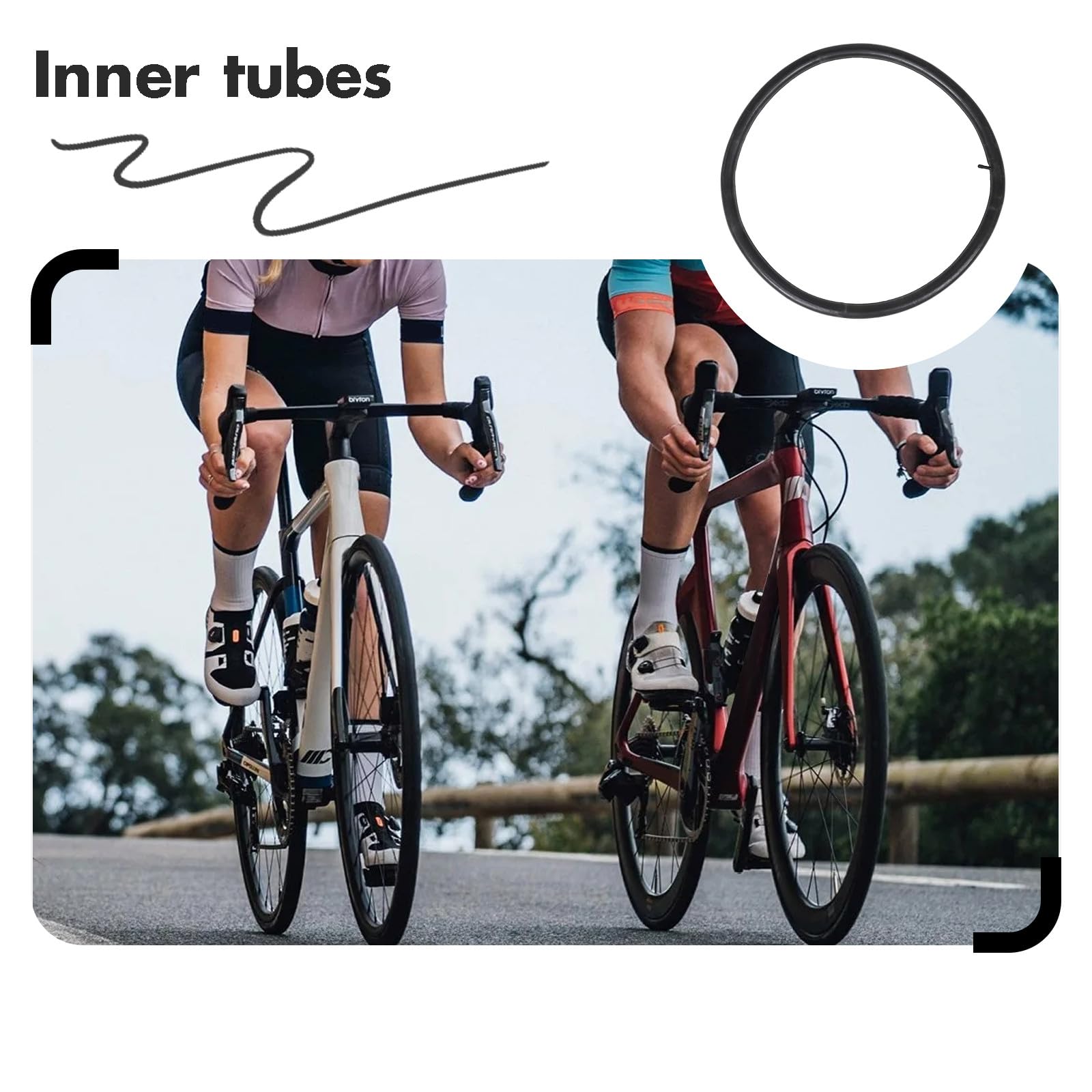 Chambre à Air pour Vélo de Montagne 29 Pouces Lot de 2, Noir