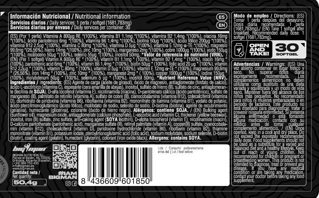 Pack BigMan Ultimate Whey Protein 2 kg + MULTI VITS Perlas 30 caps | Aumenta el crecimiento muscular | Entrenamientos intensos | Máxima asimilación (2 KILOS, Dubai Chocolate)