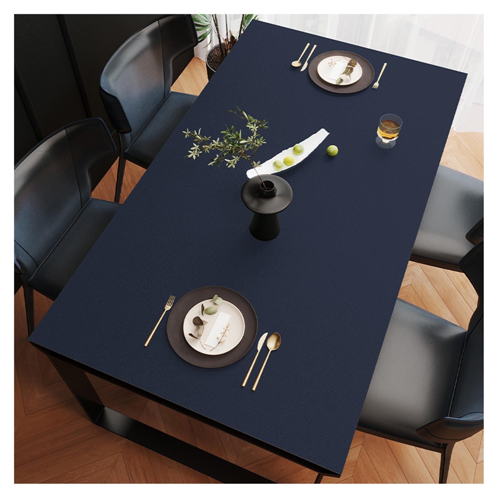 Nappe anti tache en cuir simili 80x80 cm imperméable pour table à manger et salon