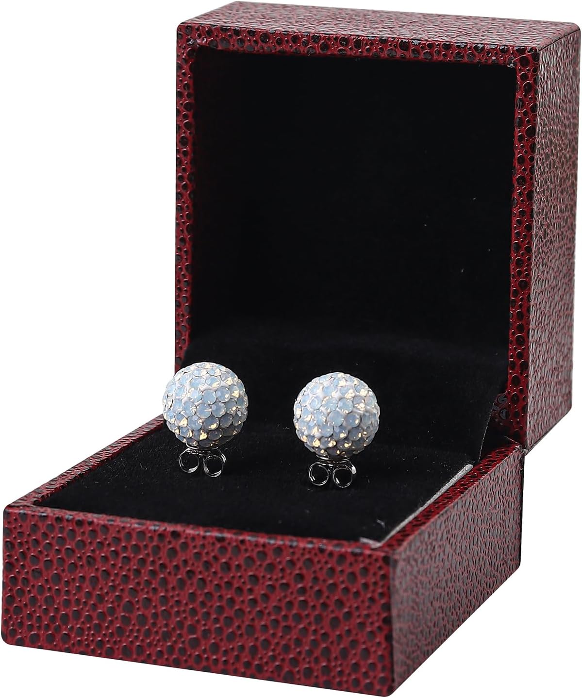 925 Sterling Silver Sparkle Crystal Round Disco Ball Opal Stud Earrings for Women 6/8/10/12mm - Image 6