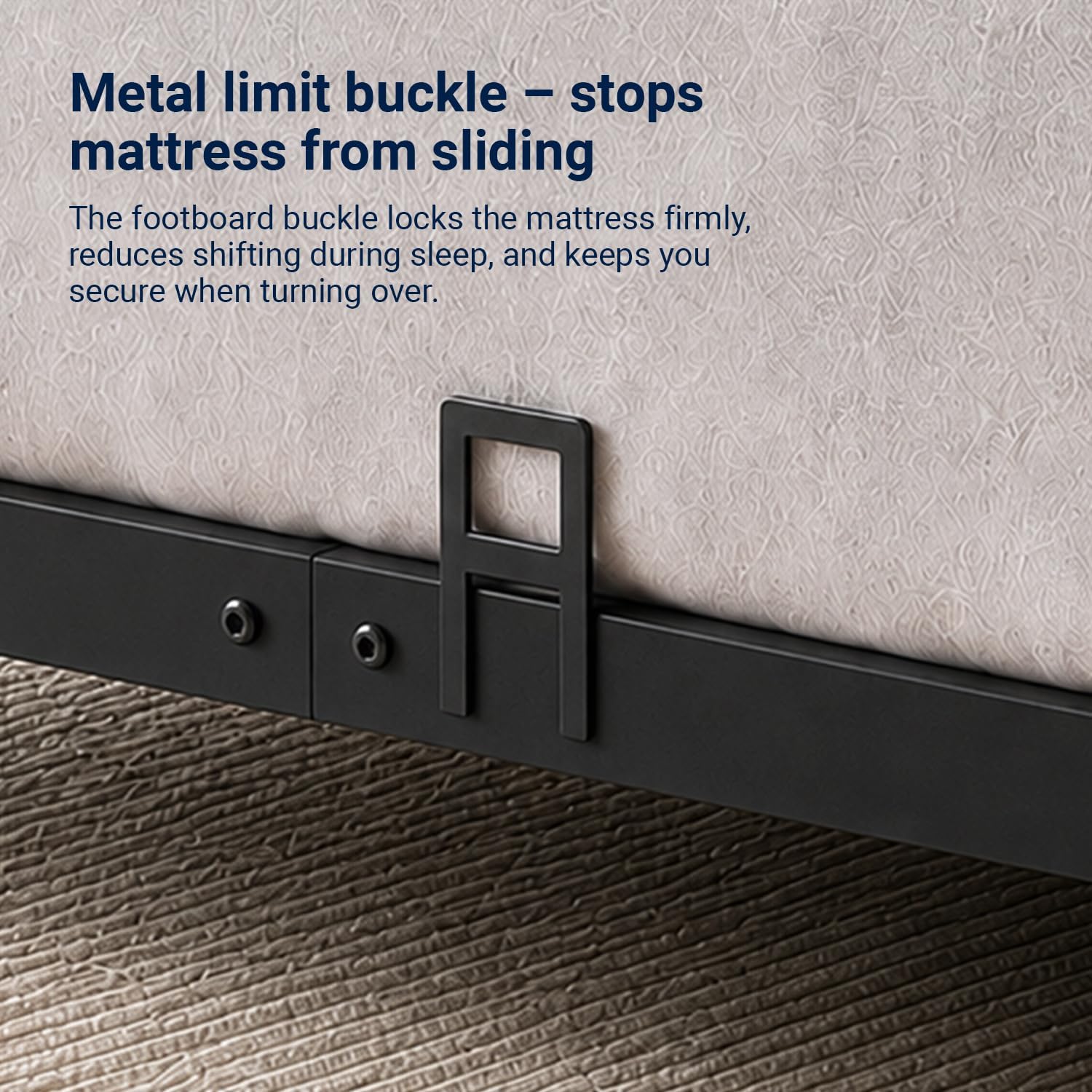 Avenco Floating Platform Bed Frame Full Size – Modern Metal Floating Design with LED Ambient Lighting, Noise-Reducing Structure, Easy Assembly, No Box Spring Needed