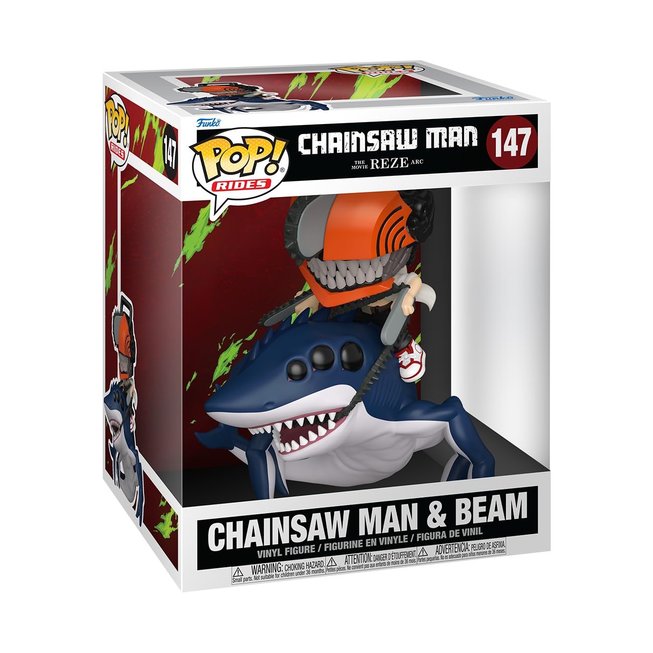 Funko POP! Ride Deluxe: Chainsaw Man: Reze - Chainsaw Man & Beam - Collectable Vinyl Figure - Gift Idea - Official Merchandise - Toys For Kids & Adults - Model Figure for Collectors and Display