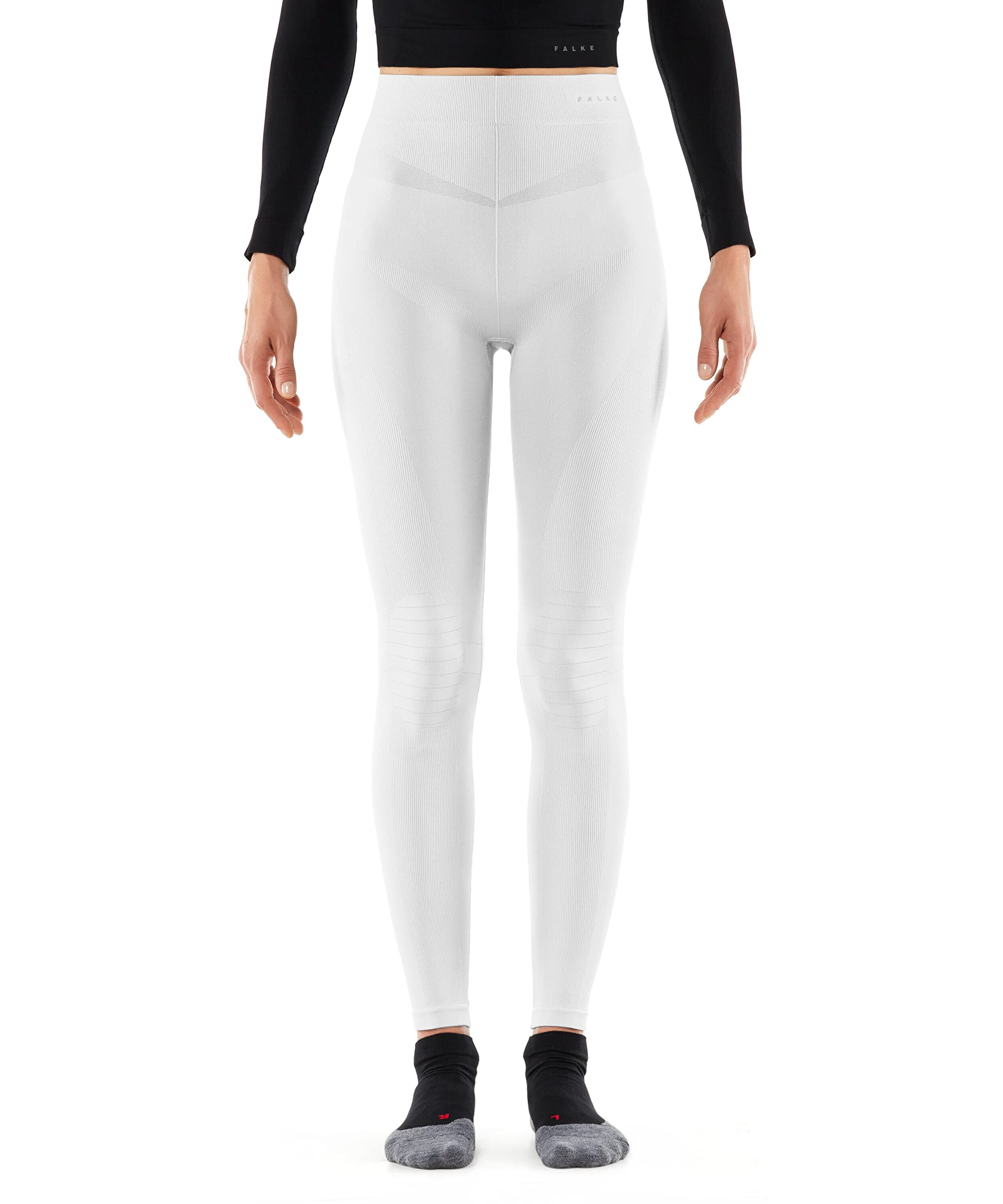 FALKE Kobiety Warstwa podstawowa (dół) Maximum Warm Long W Ti Termoaktywny, Oddychający i Szybkoschnący szybkoschnące ciepłe 1 Sztuka, Biały White 2860, L