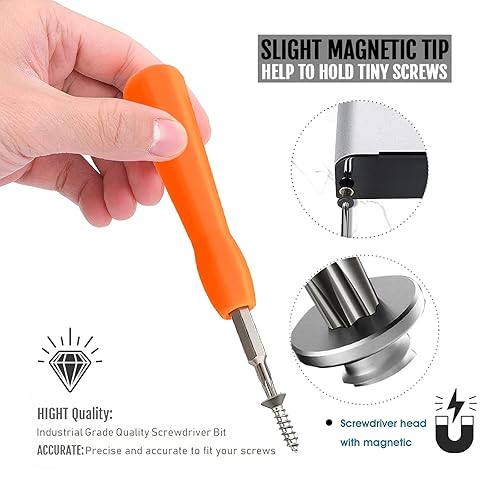 Miniatura 8 de Tornillos de repuesto para timbre  Destornillador naranja T6 T15 y + 20 tornillos para timbre de 2 generación y Pro