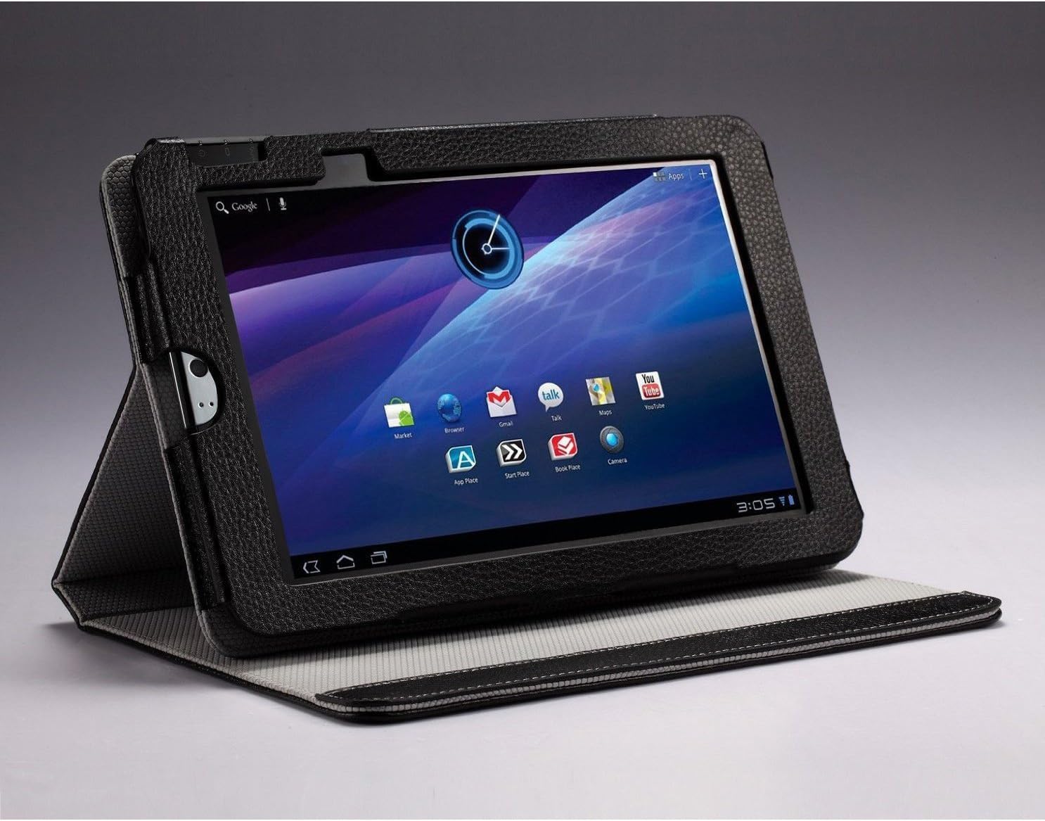Moko Leather Folio Cover Case with Multi-Angle Stand for Toshiba Thrive 10.1-inch Android Tablet