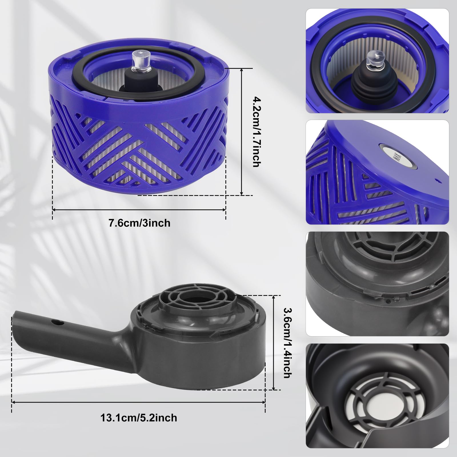Amazon.co.jp: モーター背面カバー & フィルター交換ダイソンV6 DC58