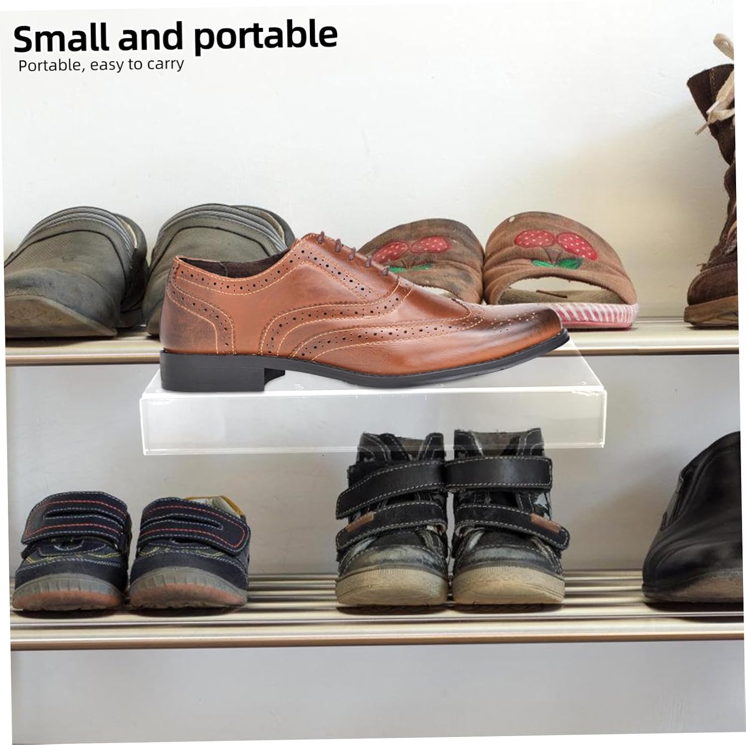 Cabilock 4pcs Clear Wall Shelf for Shoe Display Mounted Retail Store Sneaker Rack Easy to Install Dismantle for Home Supermarket Shop Window Use