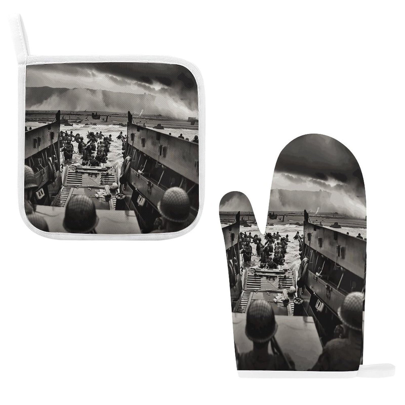 Fodpand Style Photo Of Normandy Landings Oven Mitts And Pot Holders Sets