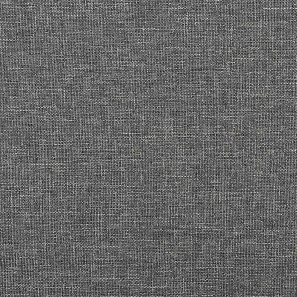 Hocker Hellgrau 45 x 29,5 x 35 cm aus Stoff und Kunstleder