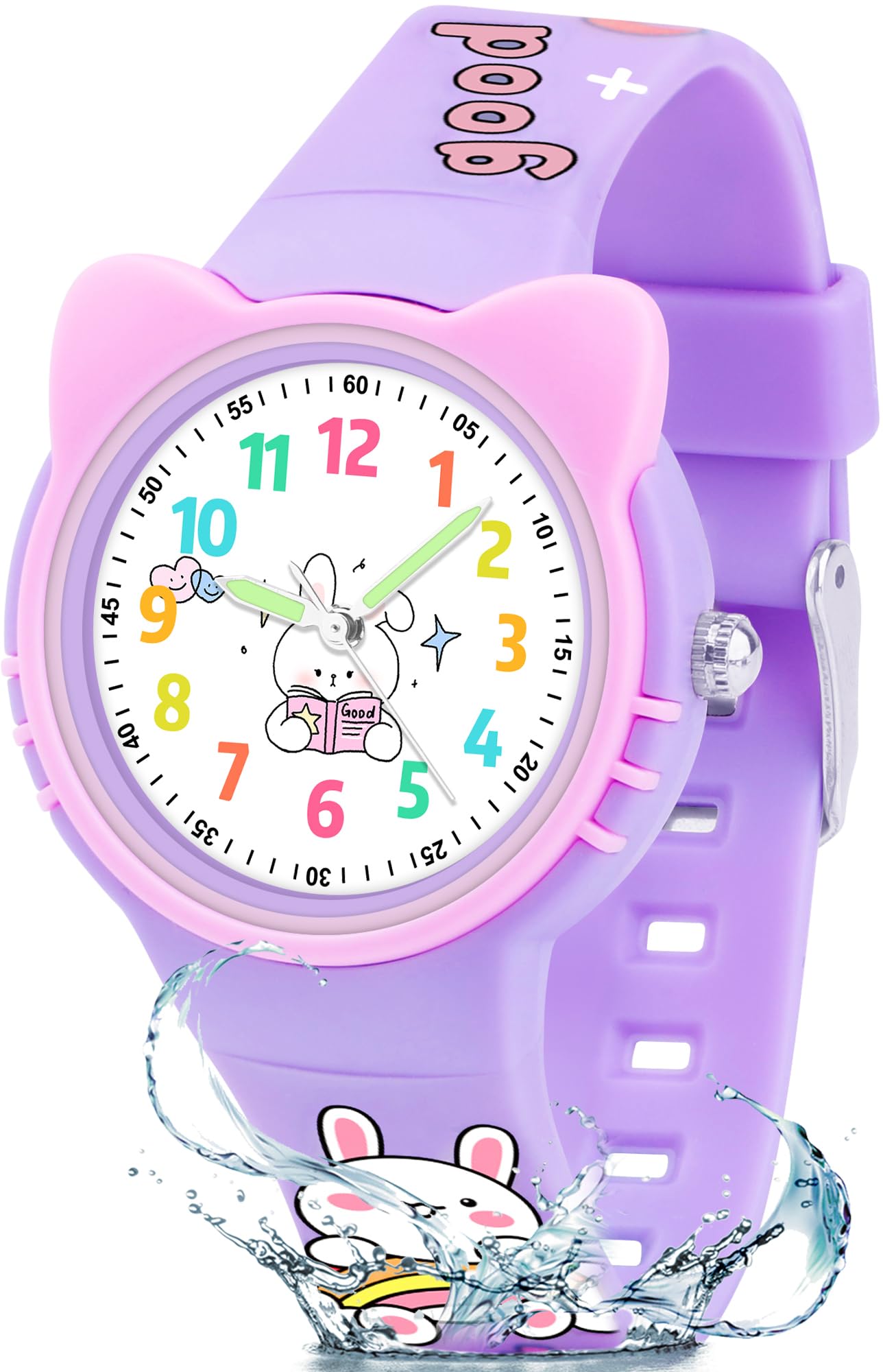 Edillas Kids Teens Watch Analog Girls Boys, Waterproof Stylish Watch for Children,Students with Soft Silicone Strap for Kids Teens 4-16 Years Old
