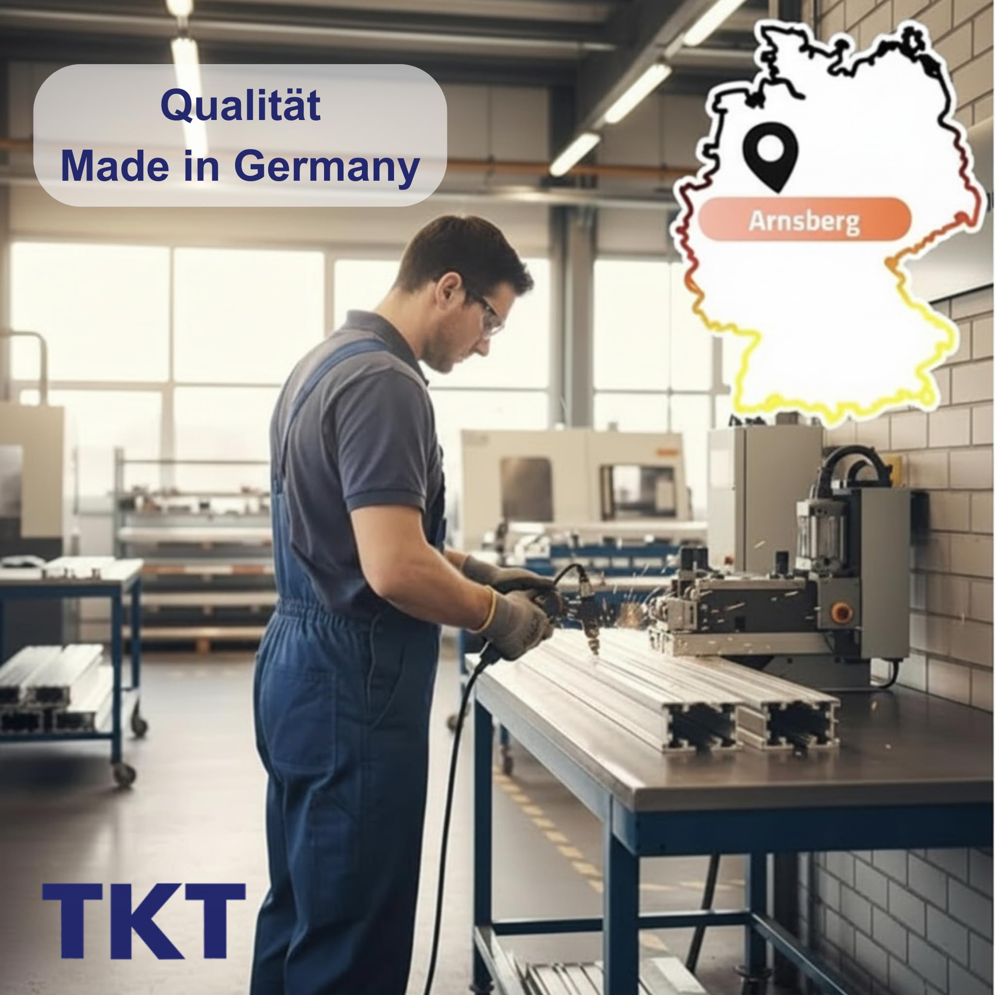 TKT – Work System Steckregal mit Holzböden & Unterzug 180x92x46cm - Regal mit 265kg Tragkraft pro Boden. Schwerlastregal mit 5 Böden für Werkstatt, Wohn- & Kellerraum. Anthrazit