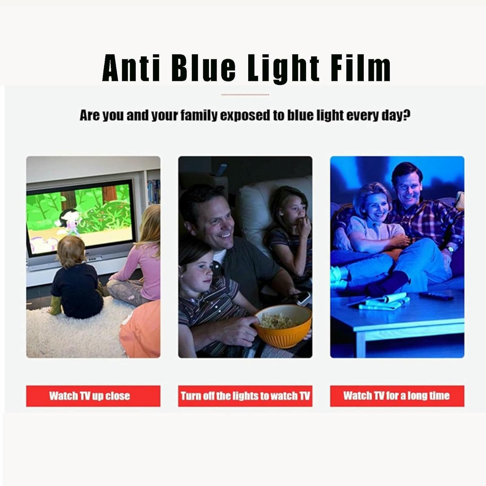 Pellicola protettiva opaca antiriflesso per schermo TV, filtro luce blu, riduce l'affaticamento degli occhi, alto tasso di riflessione per LCD, LED, OLED HDTV