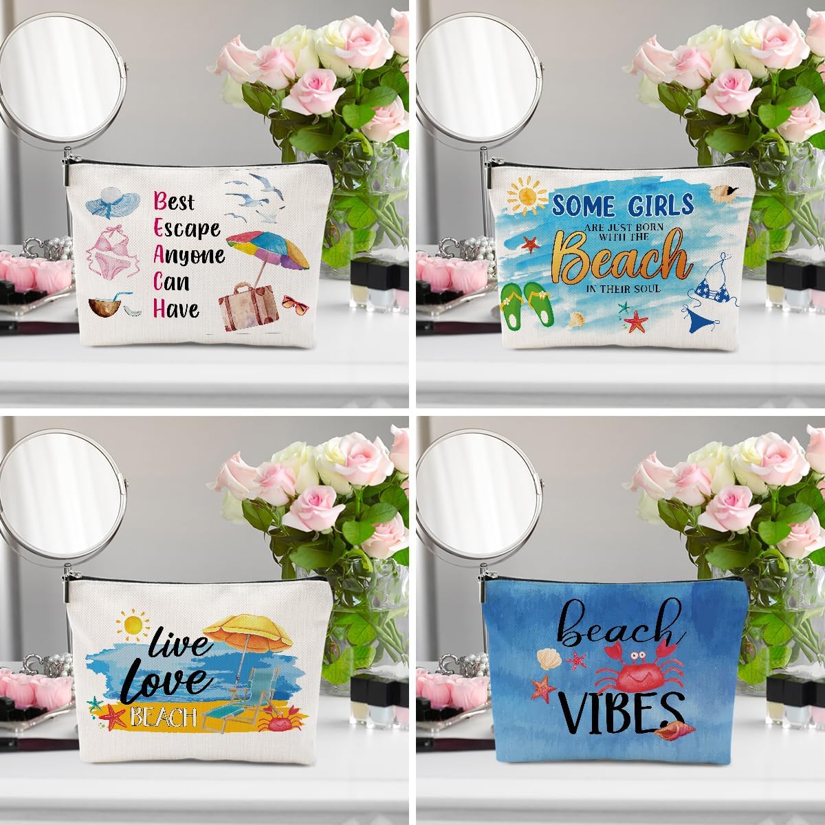 1 Pcs 3 Pcs 4 Pcs Makeup Bag, Girls Trip Gifts Favors Girls Weekend Gifts, Friendship Gifts for Women Bestie Bride - Image 4