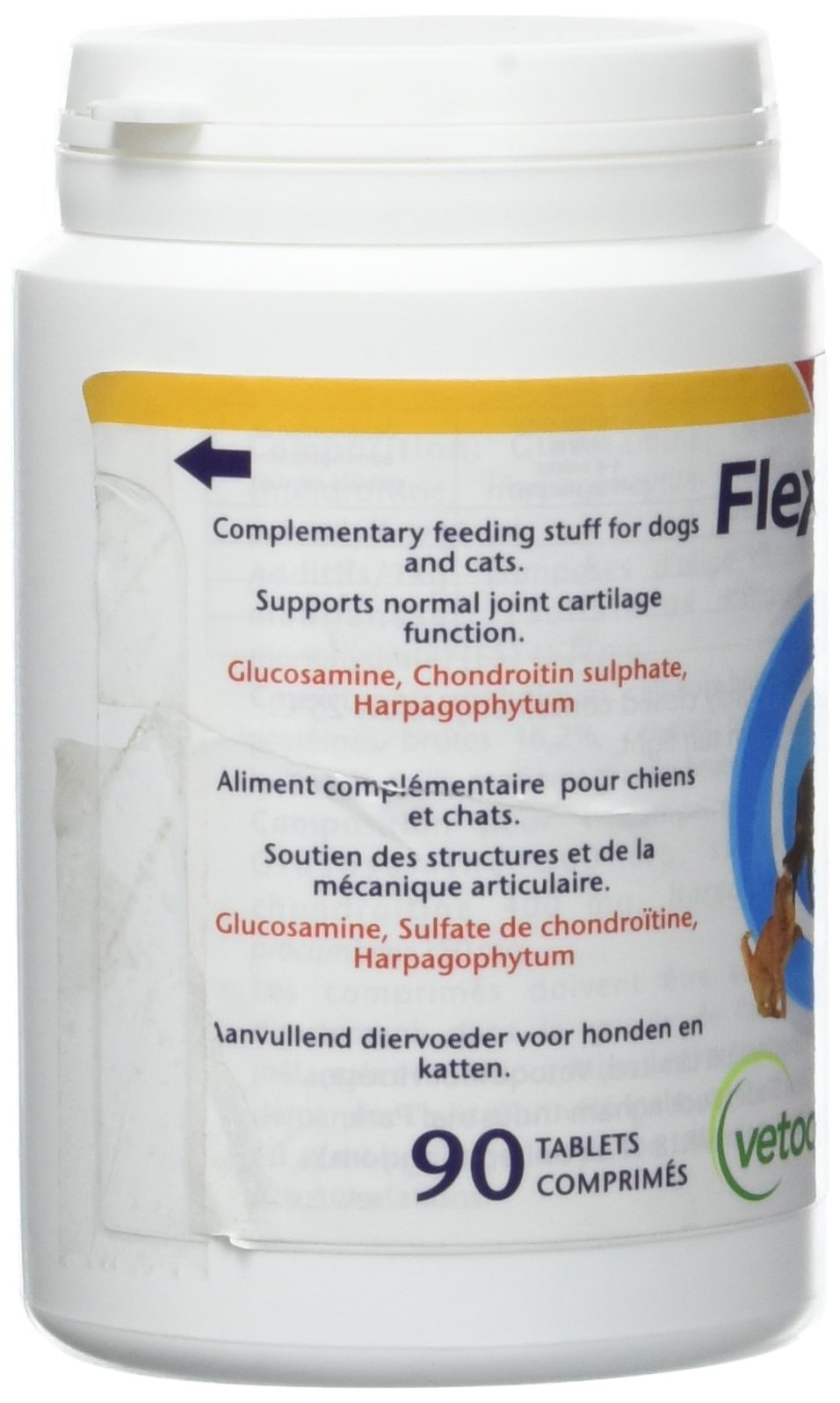 Vetoquinol Flexadin Complément Alimentaire Flacon de 90 Comprimés Sécables